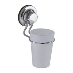 Стакан стеклянный для зубных щеток на присоске Potato