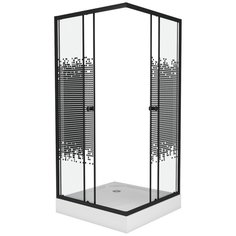 Душевой уголок Niagara NG- 009-14Q BLACK 900х900х1950 низкий поддон мозаика