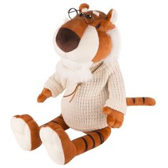 Мягкая игрушка Maxitoys Тигр Степаныч в вязаном свитере и очках, 20 см 20 см