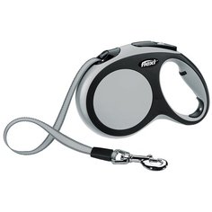 Поводок-рулетка для собак Flexi New Comfort L ленточный (60 кг) серый 5 м