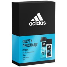 Adidas Подарочный набор для мужчин Ice Dive: душистая вода 75 мл + гель для душа 250 мл