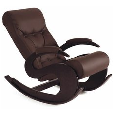 К-6 Кресло-качалка (6/5 - каркас венге + экокожа темно-коричневая) Elewood