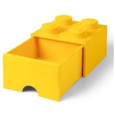 Ящик LEGO для хранения 4 выдвижной Storage brick желтый