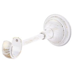 Кронштейн для карнизов OLEXDECO «Открытый Элегия I» для трубы диаметром 25 мм, 1 шт. Белое золото ампир