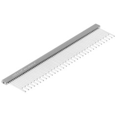 Расческа DeLIGHT стальная проф. разнозубая, хромовое покрытие, 14.8 см, (зубья 15-20 мм) 353LS /12/