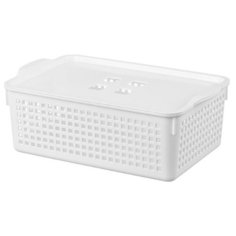 Корзинка Violet с крышкой 3,8 л "Лофт" (белая) (6431/06)