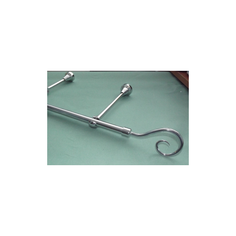 Карниз однорядный Крюк диаметром 16 мм (360 см, Хром глянец) Мастер Плюс