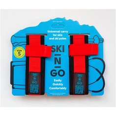Переноска для лыж и палок SKI-N-GO Цвет Красный/Размер S (талия лыж 40-59/беговые лыжи)