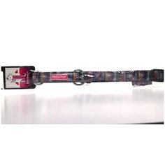 Ошейник- удавка "ForMyDogs" Снежинка, цвет: черный, размер: M 23-62 см