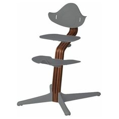 Детский стульчик Evomove Nomi от 2 до 12 лет с основанием орех серый