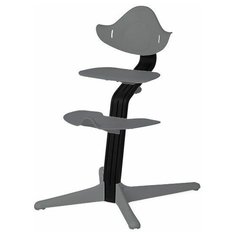 Детский стульчик Evomove Nomi от 2 до 12 лет с черным основанием серый