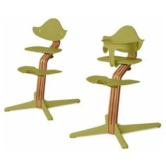 Детский стульчик Evomove Nomi от 6 мес до 12 лет с основанием дуб (комплект) лайм