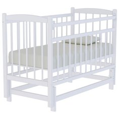 Кроватка детская для новорожденных Промтекс КД1200МП, цвет белый Мир Колибри