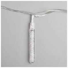 Гирлянда светодиодная "Сосульки с пузырьками" 5м, 20 LED, прозрачная нить. свечение мульти, мигание, 220В Luazon Lighting