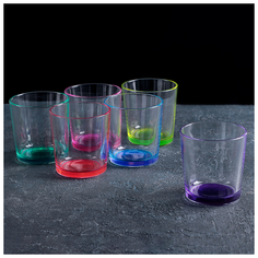 Набор стаканов 250 мл "Джем", 6 шт, цвет микс Gid Glass