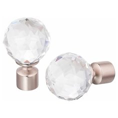 Наконечники для карниза OLEXDECO «Морано» 19 мм, Хром матовый