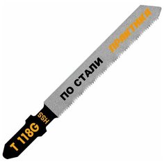 Пилки Практика для лобзика по стали тип T118G 76 х 50 мм, чистый рез, HSS (2шт.) 038-784