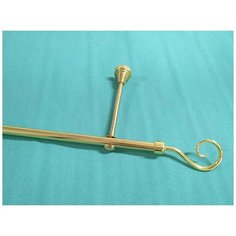 Карниз однорядный Крюк диаметром 16 мм (370 м, Золото глянец) Мастер Плюс