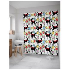 Штора для ванной JoyArty Выступление лошадей 180х200 (sc-378845)