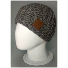 Шапка Noryalli 48207 размер 56/57, серый/бежевый
