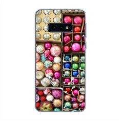 Силиконовый чехол "Елочные игрушки" на Samsung Galaxy S10E / Самсунг Галакси S10E Case Place