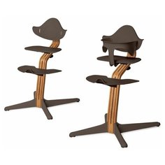 Детский стульчик Evomove Nomi от 6 мес до 12 лет с основанием дуб (комплект) кофе