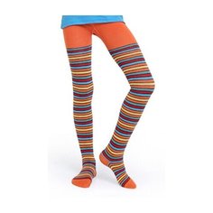 Колготки Norveg Merino Wool, размер 74-80, полоса на оранжевом