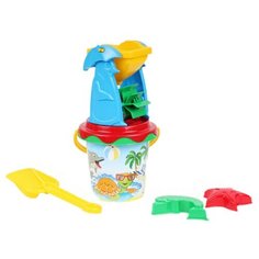Песочный набор Technok Toys Мельница (ведро, сито, лопатка, формочки) ТехноК