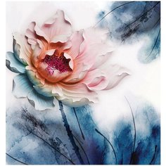 Фотообои грин-люкс, флизелин эко, "Расписной цветок 260х275 Green Lux