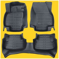 5D коврики в салон Volkswagen Taos. Большие бортики и площадь. Laji