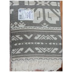 Плед "Ярослав" хлопковый (лубны бежево-крричневые) 140х200