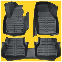 5D коврики в салон Volkswagen Tiguan I, 2007-2016. Большие бортики и площадь. Laji