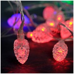 Гирлянда светодиодная "Шишки большие" 5м, 20 LED, прозрачная нить Luazon Lighting