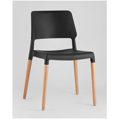 Стул BISTRO, черный с деревян. ножками Stool Group