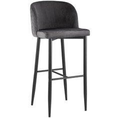 Стул STOOL GROUP Оскар, металл/текстиль, цвет: серый/черный матовый