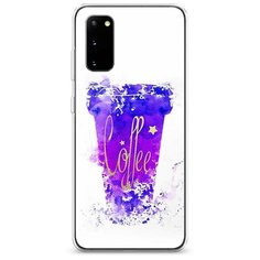 Силиконовый чехол "Кофейный стакан арт" на Samsung Galaxy S20 / Самсунг Гэлакси S20 Case Place