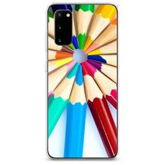 Силиконовый чехол "Цветные карандаши" на Samsung Galaxy S20 / Самсунг Гэлакси S20 Case Place