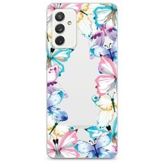 Силиконовый чехол "Рамка из бабочек" на Samsung Galaxy A82 / Самсунг Галакси A82 Case Place