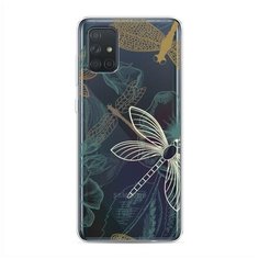 Силиконовый чехол "Тени стрекоз" на Samsung Galaxy A71 / Самсунг Галакси А71 Case Place
