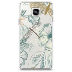Силиконовый чехол "Тени стрекоз" на Samsung Galaxy A3 2016 / Самсунг Галакси А3 2016 Case Place