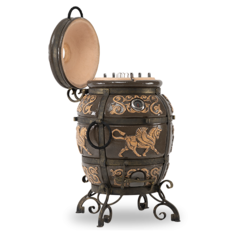 Тандыр Эко тандыр Перс Толпар (без механизма открывания крышки, без столика, без колес, цвет - чёрный) дровяной ЭкоТандыр
