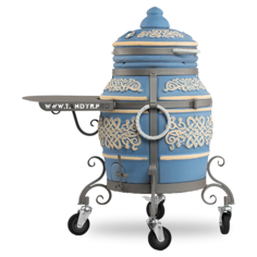 Тандыр Эко тандыр Тамерлан (с одним столиком, на колесах, цвет - морская волна) дровяной ЭкоТандыр
