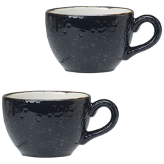 Чашка кофейная Крафт Лакрица фарфор 85мл черный 2шт Steelite