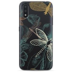 Силиконовый чехол Тени стрекоз на Samsung Galaxy A01 / Самсунг Галакси А01 Case Place