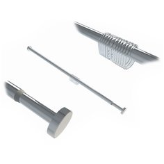 Карниз для ванной WasserKRAFT Dinkel SC-461120 110-200 см алюминиевый серебристый