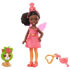 Кукла Barbie Челси с питомцем Фламинго, 14 см, GJW30