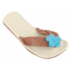 TRIOL Игрушка для собак и кошек из люфы "Тапок", 14,8*6,2 см Цвет: Бежевый, Коричневый, Голубой