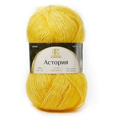 Пряжа Камтекс Астория 104 желтый 65% хлопок, 35% шерсть 50г 180м 5шт