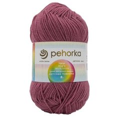 Пряжа Пехорка Детская новинка 50 гр. 200 м. (100%акрил) (21-Брусника) 10 шт