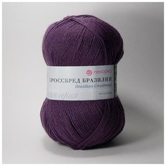 Пряжа Пехорка Кроссбред Бразилии 191 ежевика 50% мериносовая шерсть, 50% акрил 490м 100г 5шт